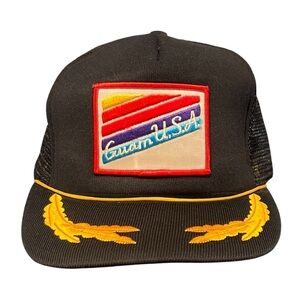 Vintage Guam, USA Trucker Hat Mesh Back Foam SnapBack Rope Patch